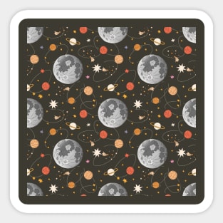 Outer Space Universe Astronomy Pattern Sticker